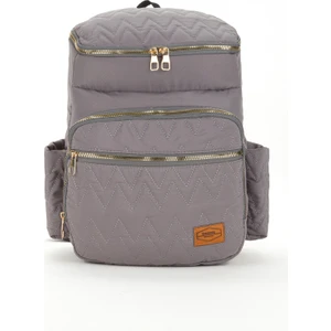 Anne Bebek Bakım Sırt Çantası Nakışlı Bondit Hafif Kumaş 3 Termal Biberon Gözlü Su Geçirmez Fonksiyonel Omuz Çantası