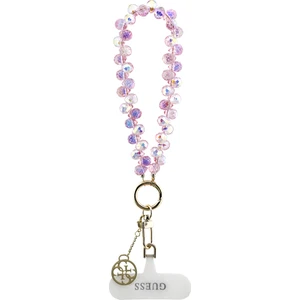 Orjinal Lisanslı 4g Metal Logolu Kristal Taşlı Telefon Bilek Askı Zinciri Pembe