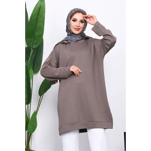 İmaj Butik Vizon Bisiklet Yaka Modal Tunik