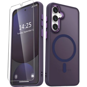 Kip GSM Samsung Galaxy A56 Uyumlu Ekran Koruyuculu Kılıf Magsafe Sarj Destekli Kamera Çıkıntılı Mat Kapak