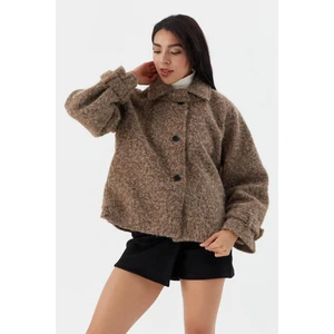 Shopping Shop Kısa Kaşe Kaban Kahve