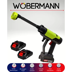 48VF Şarjlı Basınçlı Yıkama Makinesi | Kablosuz Su Tabancası | Çift Bataryalı