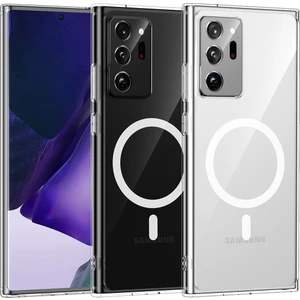 Samsung Note 20 Ultra Kılıf Sararmaz Slim Magsafe Kablosuz Şarj Uyumlu Manyetik Sert Şeffaf Kapak