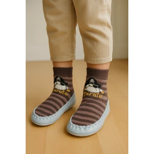 Çocuk Makosen Soket Çorap Patik Panduf – Kaydırmaz Ev & Anaokulu Ayakkabısı Mavi