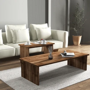 Cool Home Vera 2'li Orta Sehpa , Servis Sehpası Sandık (Ceviz)