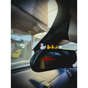 4 Parça Sevimli Ördek Ailesi Dikiz Aynası Süsü  Ayna Süsü Araba Süsü Torpido Süsü Oto Araç Aksesuar Süsü