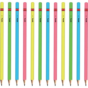 Neon Renklerde Kurşun Kalem 12'Li Paket