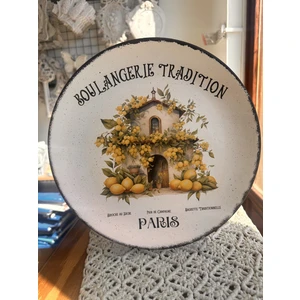 Limon Desenli 30 cm Çapında Duvar Tabağı