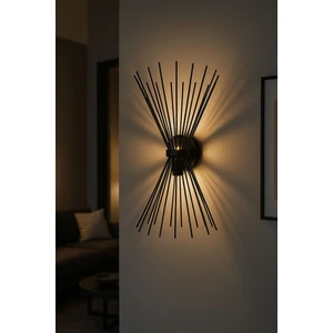 Bcb Dizayn Kirpi Aplik | Siyah | 30x45cm | E14 Duy