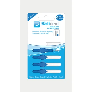 Arayüz Fırçası Esnek Yapı ile 4 Adet Mavi Renkli Diş Fırçası Seti