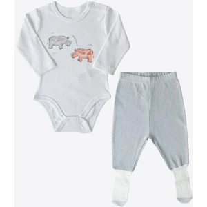 Organik Grego 2'li Takım Beyaz