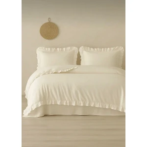 Uçkan Home Çift Kişilik Nevresim Seti Organik %100 Pamuk Fırfırlı