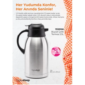 Cooknkeep Buyuk Çelik Termos 2.5lt