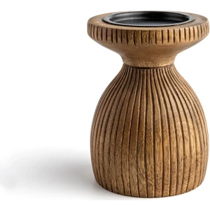 Cora Home Terra Kısa Rustik Şamdan 15 cm