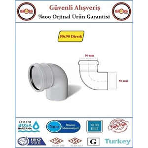 Pvc 90 Derece Dirsek - 50mm