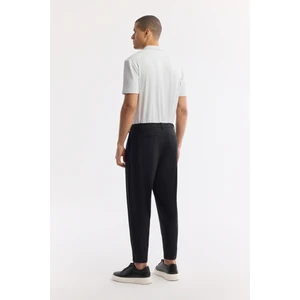 Avva Erkek Siyah Klasik Bel Kırışmaz Teknik Kumaş Baggy Fit Pantolon A51Y3021