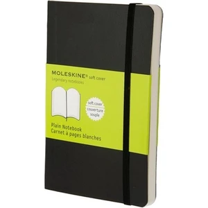 Çizgisiz Siyah Defter L Boy Soft Kapak