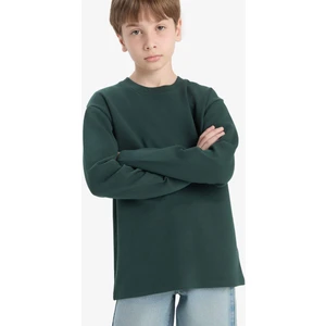 Erkek Çocuk Bisiklet Yaka Basic Düz Uzun Kollu Okul Tişörtü E9661A825AU