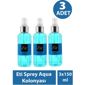 Sprey Aqua Kolonyası 150 ml 3 Adet