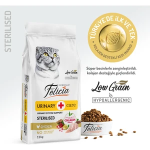 Kolajen Destekli Hipoalerjenik Tavuklu Kısırlaştırılmış Yetişkin Kedi Maması 12KG