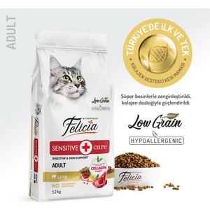 Kolajen Destekli Hipoalerjenik Kuzulu Yetişkin Kedi Maması 12KG