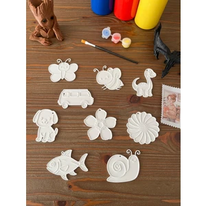  eğitici eğlenceli 9 çeşit figürlü 3d boyama seti