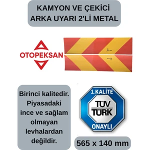 Kamyon Arkası Reflektör, Metal Saç Levha, Tüvtürk Onaylı