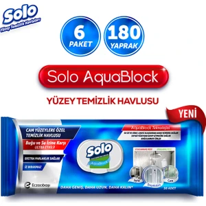 Aquablock Yüzey Temizlik Havlusu 6'lı 180 Yaprak