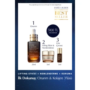 Estee Lauder Onarım & Kolajen 3'lüsü - Advanced Night Repair Serum 20ml+ Supreme Krem 5ml+ Göz Kremi 5ml