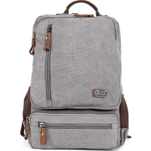 Necati Çanta Taşımanız Gereken Her Şey Için: 17 Inç Yağmur Geçirmez Kanvas Sırt Çantası" Gri