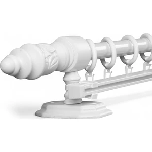 Twins Decorative Modern Demonte Başlıklı Tek Raylı Ahşap Rustik Perde Askısı