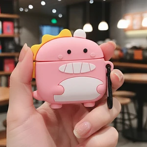 Caseonn Huawei Freebuds Se 2 Kılıf Karakter Figürlü Dinazor Pembe