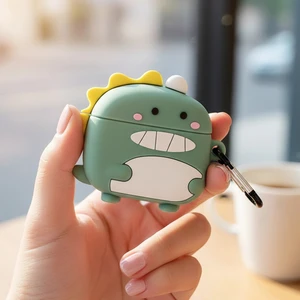 Caseonn Huawei Freebuds Se 2 Kılıf Karakter Figürlü Dinazor Yeşil