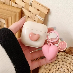 Caseonn Huawei Freebuds Se 3 Kılıf Karakter Figürlü Smiley Kalp Pembe