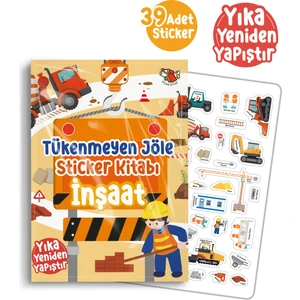 Uçan Kitap Tükenmeyen Jöle Sticker Kitabı - İnşaat