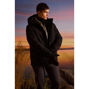 Yılbaşı Su İtici Regular Fit Kapüşonlu Fermuarlı İç Cepli Cebi Pelüşlü Mont E9248AX25WN