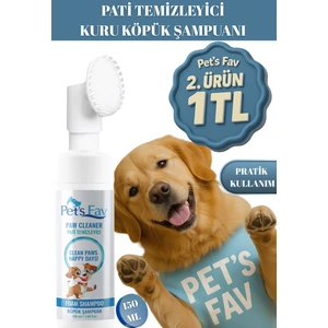 Pet's Fav Köpek Hızlı ve Pratik Pati Temizleyici Organik ve Doğal Kuru Köpük Şampuanı Özel Fırçalı Başlık