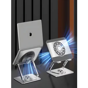 10-17.3 Inç Magnetli Fanlı, Carbon 360° Mekanizmalı Telefon ve Laptop MacBook Standı