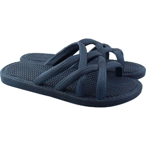 Yazlık Kaydırmaz Taban Kadın Terlik Lacivert