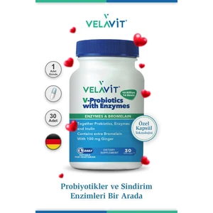 V-Probiotics Enzymes Takviye Edici Gıda 30 Kapsül