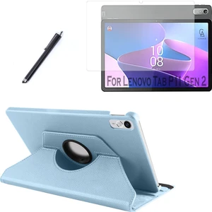 Lenovo Tab P11 2.nesil 11.5 Inç TB-350FU Kılıf Dönebilen Standlı Tablet Kılıfı + Ekran Koruyucu + Kalem