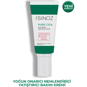 Pure Cica Yoğun Onarıcı Yatıştırıcı Nemlendirici Bakım Kremi 50 ML Tahriş Olmuş Hasarlı Ciltler için