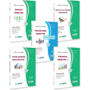 Egem Eğitim Yayınları AÖF 3. Sınıf İşletme Güz Dönemi Konu Anlatımlı Soru Bankası