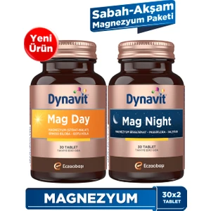 Mag Day & Mag Night 30 Tablet X2 – Sabah & Akşam Magnezyum Paketi – Gece / Gündüz Magnezyumu