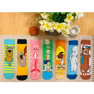 Al Bi 90Lık Renkli 7'li Set Çizgi Film Kahramanlar Desenli Pamuklu Çorap