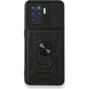 Techno Guru Oppo Reno 5 Lite Kılıf Kamera Koruma Sürgülü Şık Pars Tank Sert Silikon Kapak