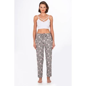 Kadın Süet Kedi Desenli Pijama Tek Alt