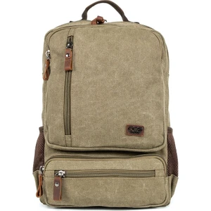 Necati Çanta Taşımanız Gereken Her Şey Için: 17 Inç Yağmur Geçirmez Kanvas Sırt Çantası" Haki