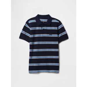 Erkek Çocuk Lacivert Gap Logo Pique Polo Yaka T-Shirt