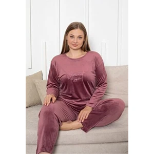 Büyük Beden Kadife Pijama Takımı